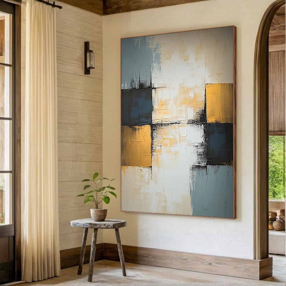 GEOMETRIC ART "GILDED INTERLOCK"