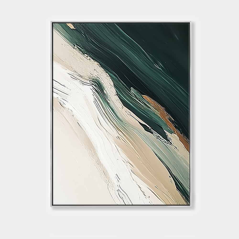 GREEN ABSTRACT ART "AVALANCHE"