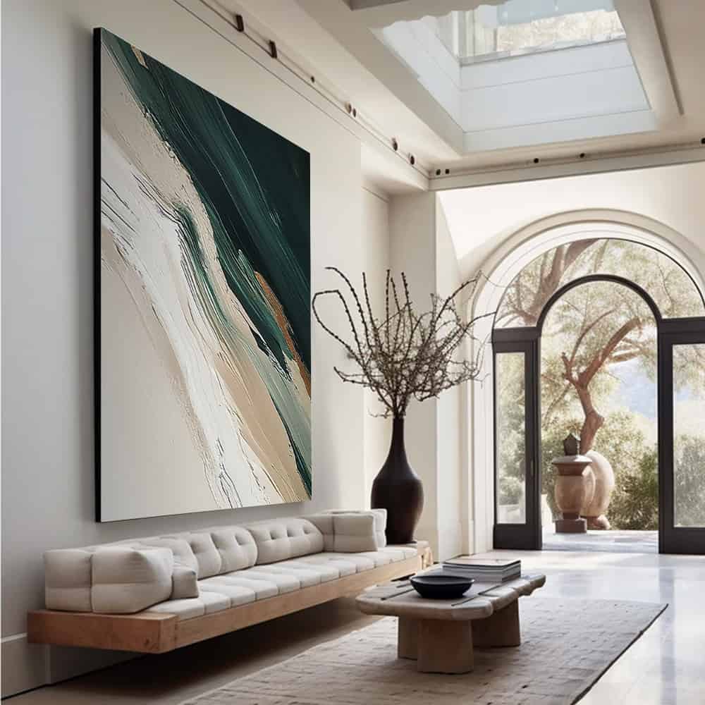 GREEN ABSTRACT ART "AVALANCHE"