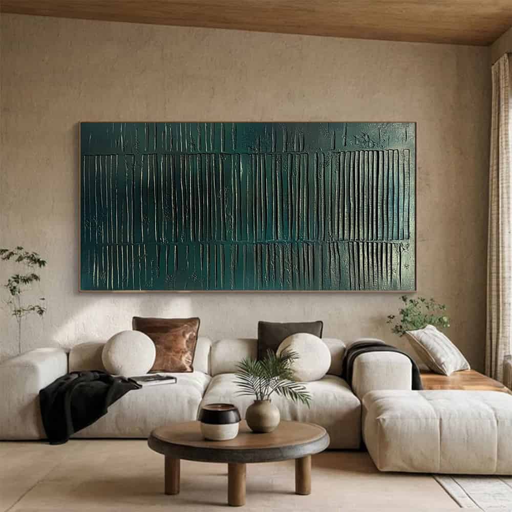 GREEN ABSTRACT ART "DEEP SEA CODEX"