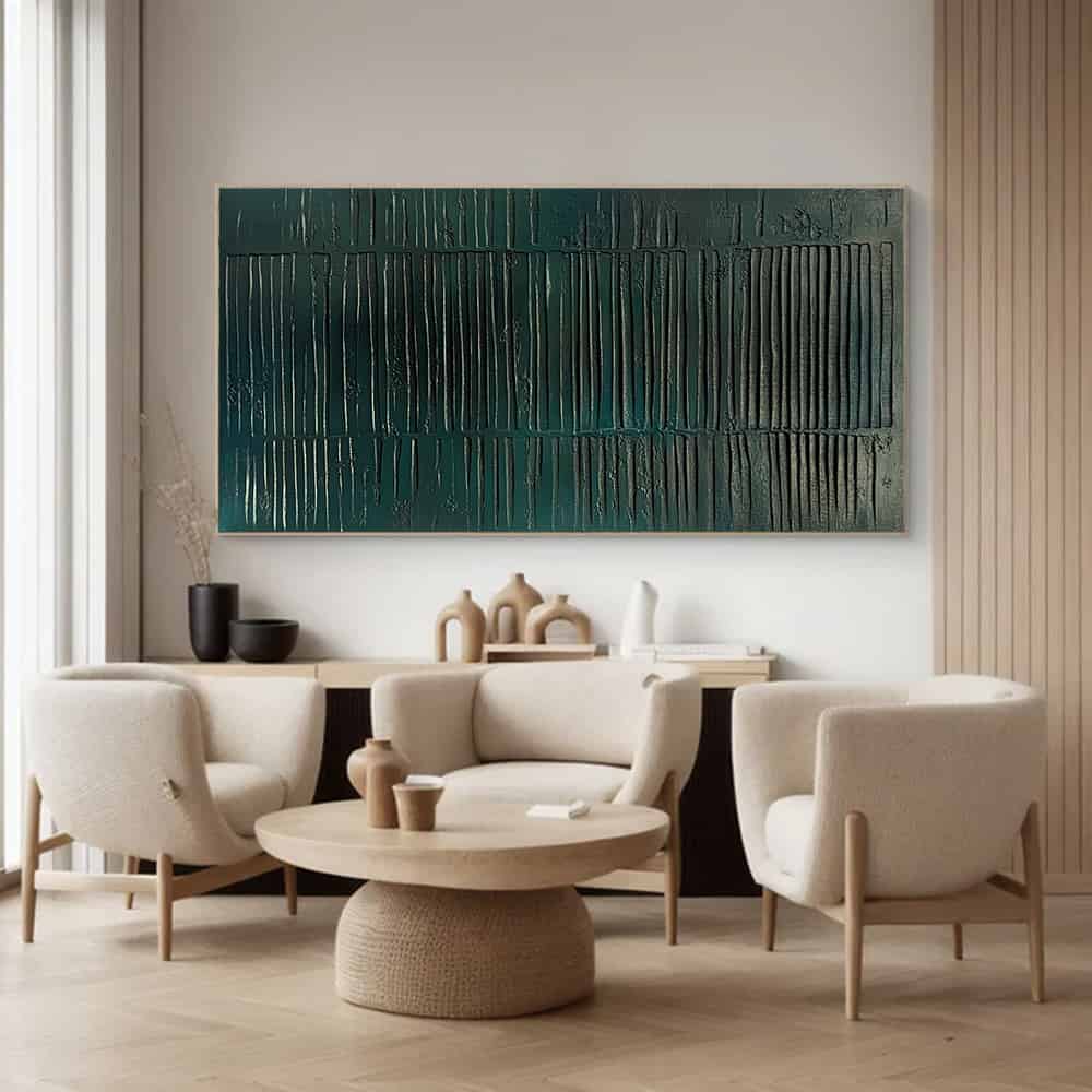 GREEN ABSTRACT ART "DEEP SEA CODEX"