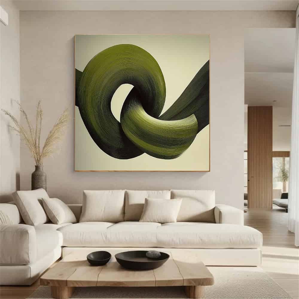 GREEN ABSTRACT ART "ETERNAL VINE"