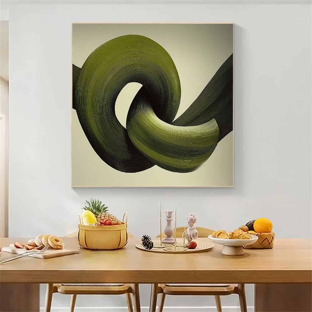 GREEN ABSTRACT ART "ETERNAL VINE"