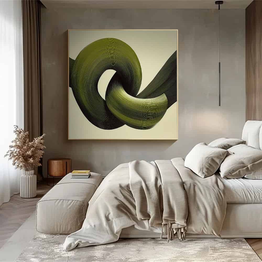 GREEN ABSTRACT ART "ETERNAL VINE"