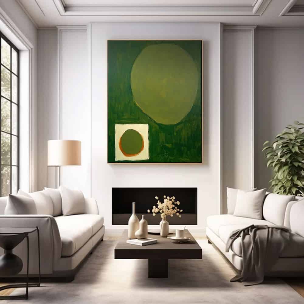 GREEN ABSTRACT ART "TERRESTRIAL ECHO"