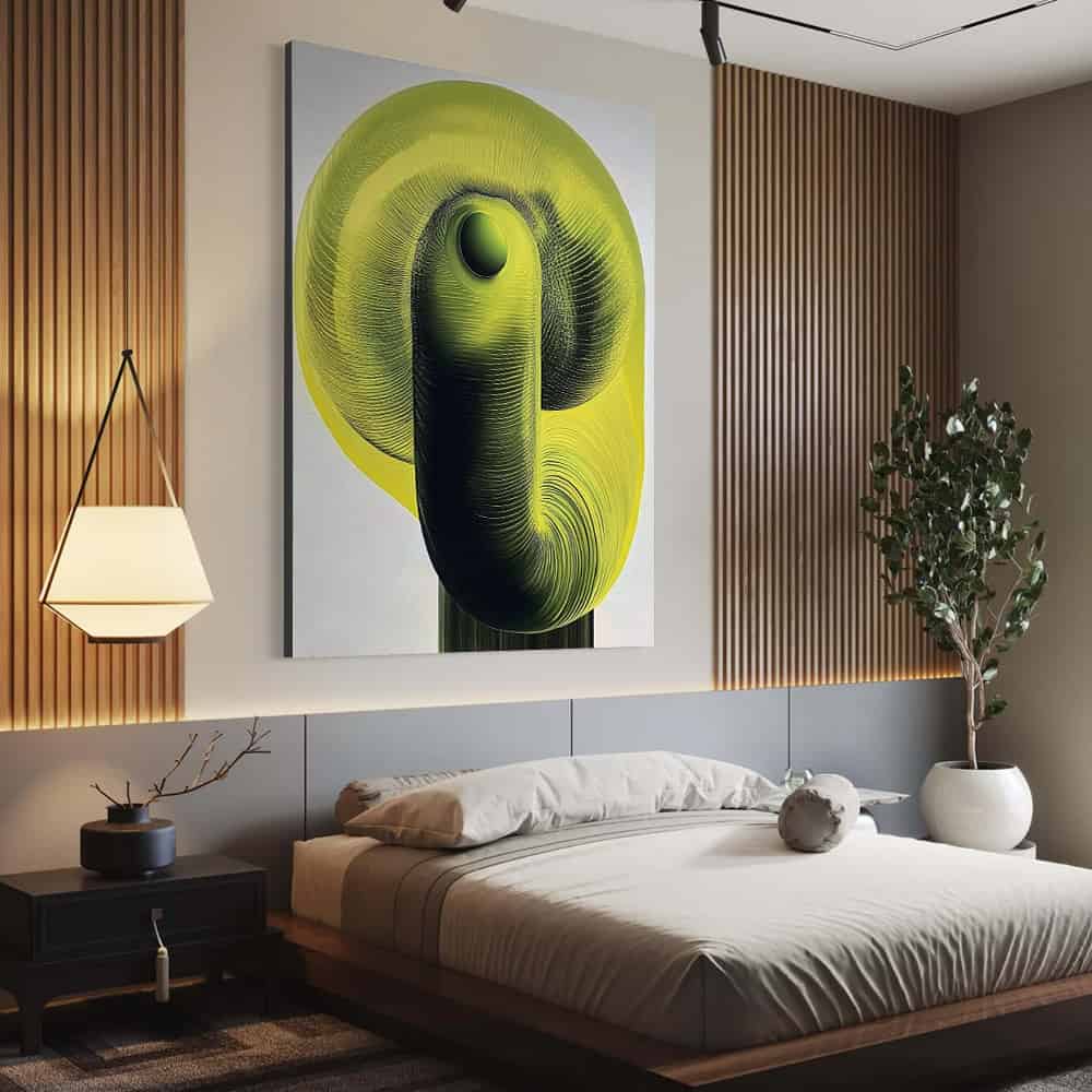 GREEN ABSTRACT ART "THE EMBRYO"