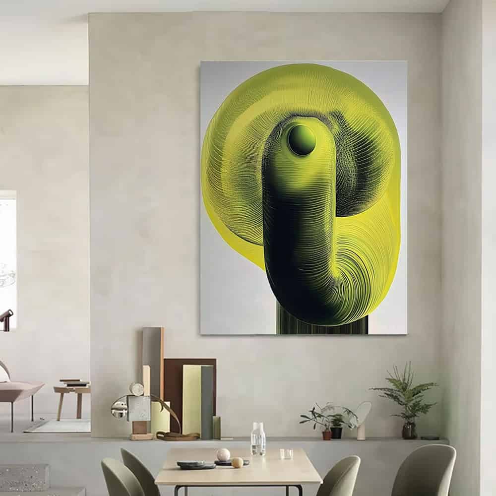 GREEN ABSTRACT ART "THE EMBRYO"