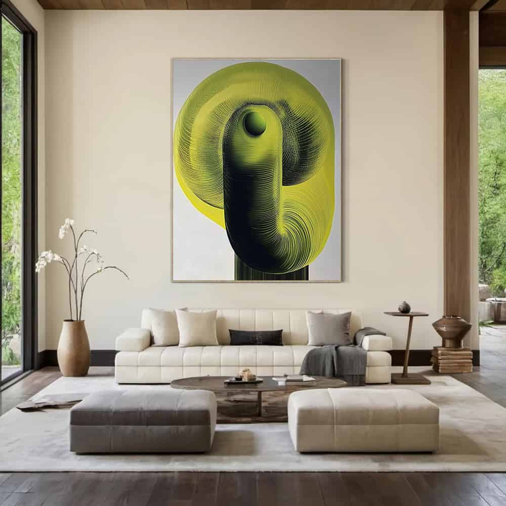 GREEN ABSTRACT ART "THE EMBRYO"