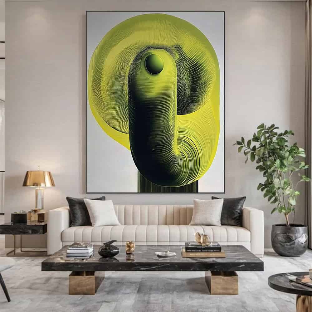 GREEN ABSTRACT ART "THE EMBRYO"