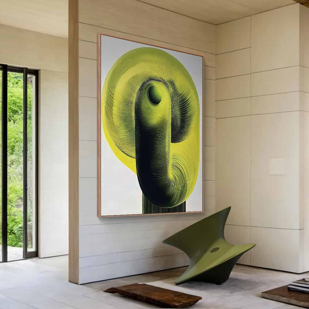 GREEN ABSTRACT ART "THE EMBRYO"
