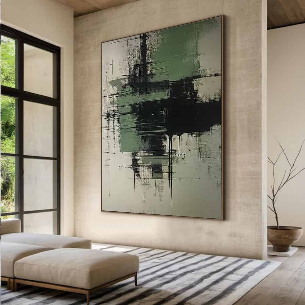 GREEN ABSTRACT ART "URBAN OVERGROWTH"
