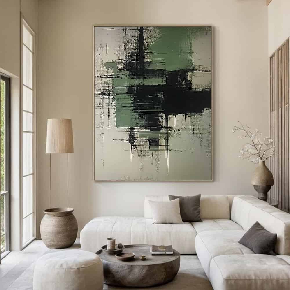 GREEN ABSTRACT ART "URBAN OVERGROWTH"