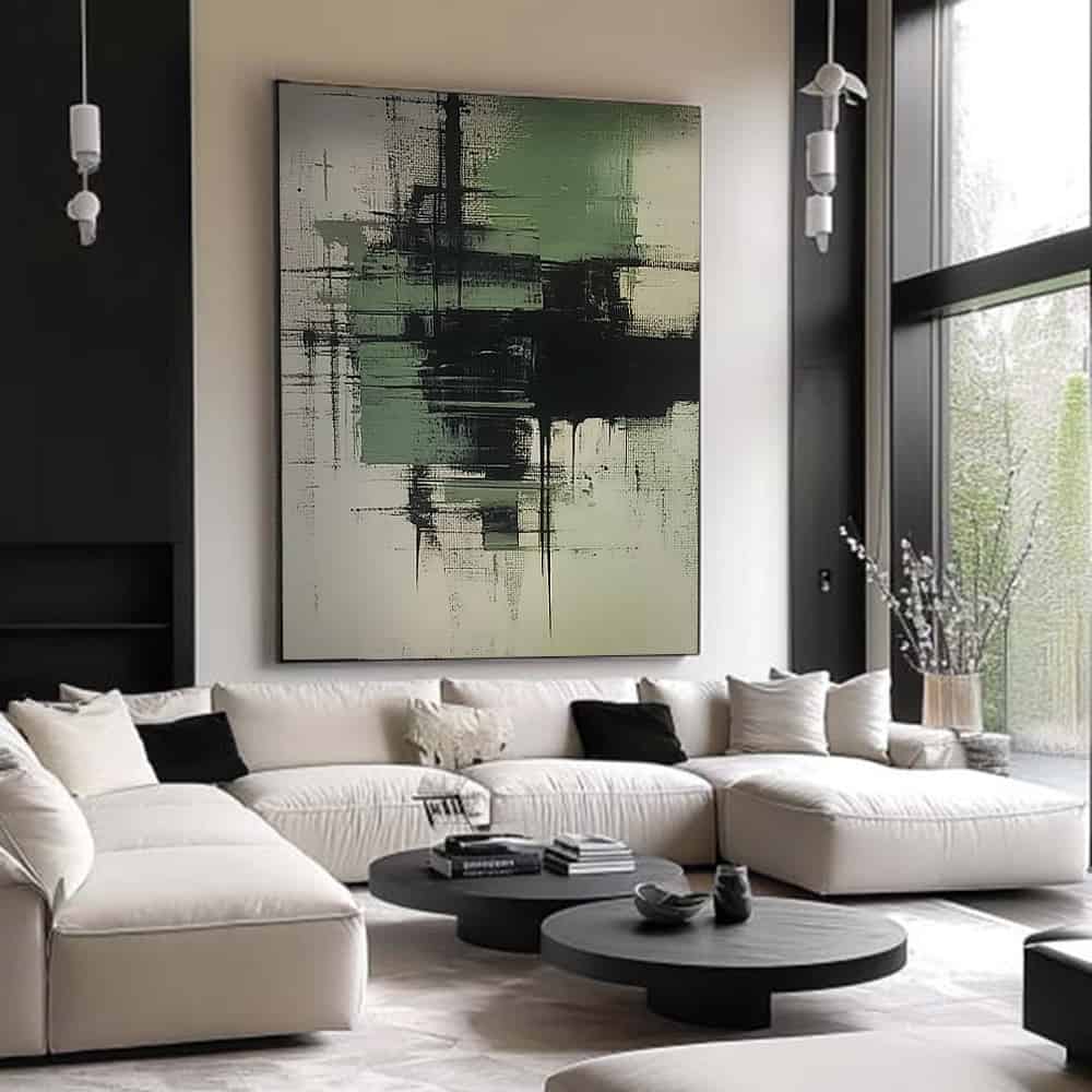 GREEN ABSTRACT ART "URBAN OVERGROWTH"