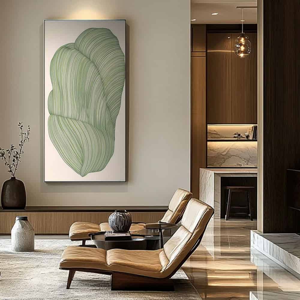 GREEN ABSTRACT ART "VERDANT ANATOMY"