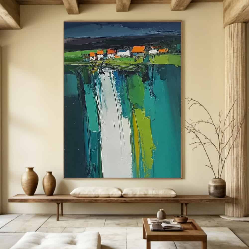 LANDSCAPE ART "CLIFFSIDE CASCADE"