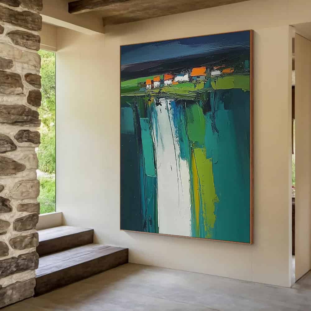 LANDSCAPE ART "CLIFFSIDE CASCADE"