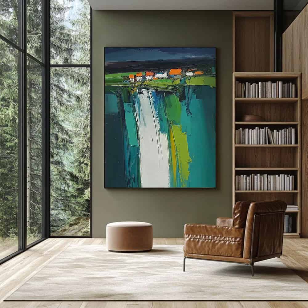 LANDSCAPE ART "CLIFFSIDE CASCADE"