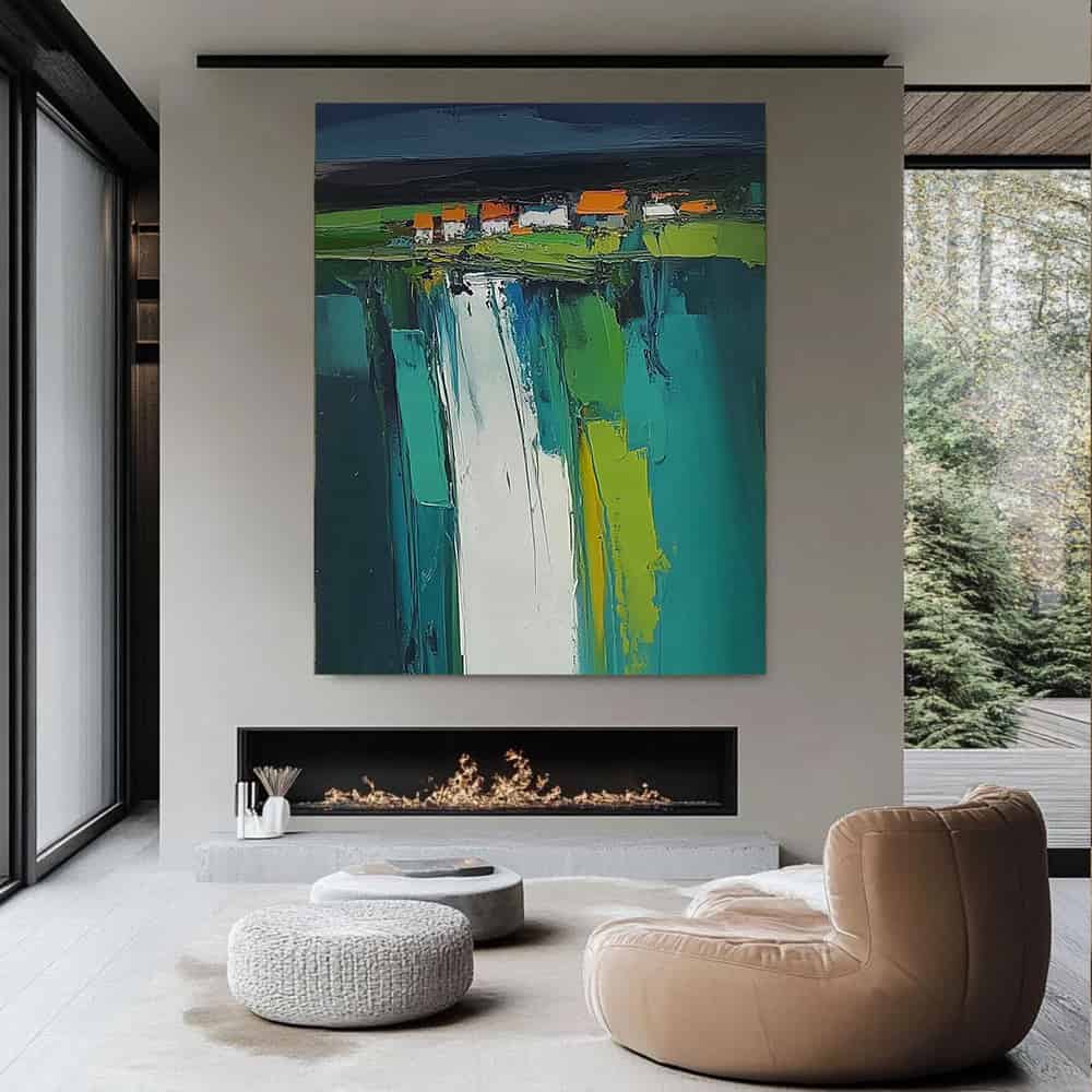 LANDSCAPE ART "CLIFFSIDE CASCADE"