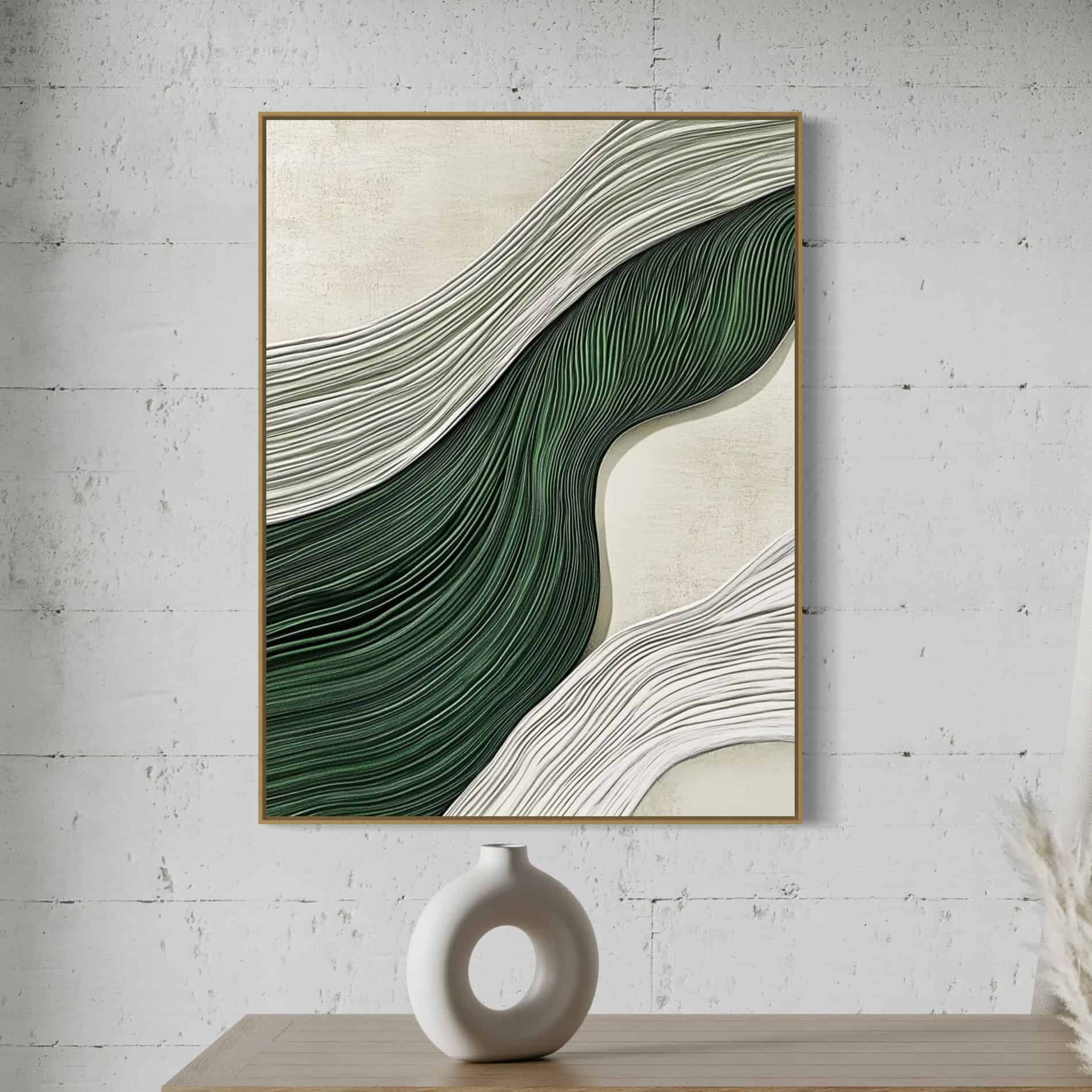 ABSTRACT ART "EMERALD STREAM"
