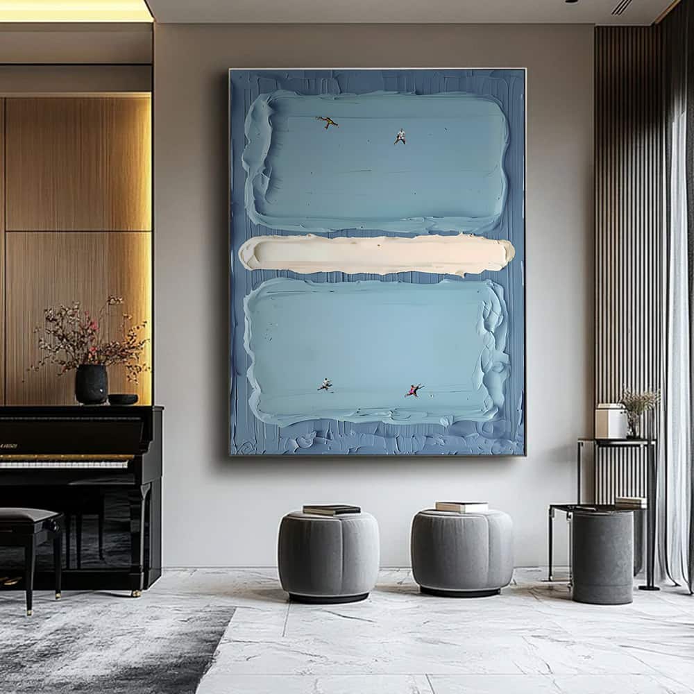 MINIMALIST ART "AZURE MATCH"