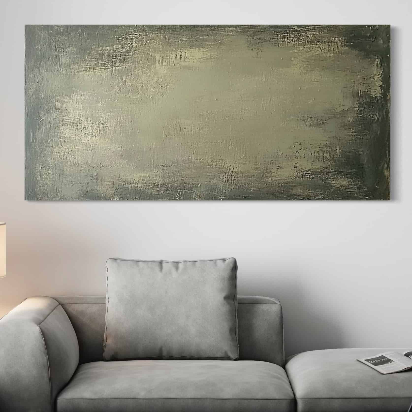 GREEN ABSTRACT ART "SERENE ABYSS"