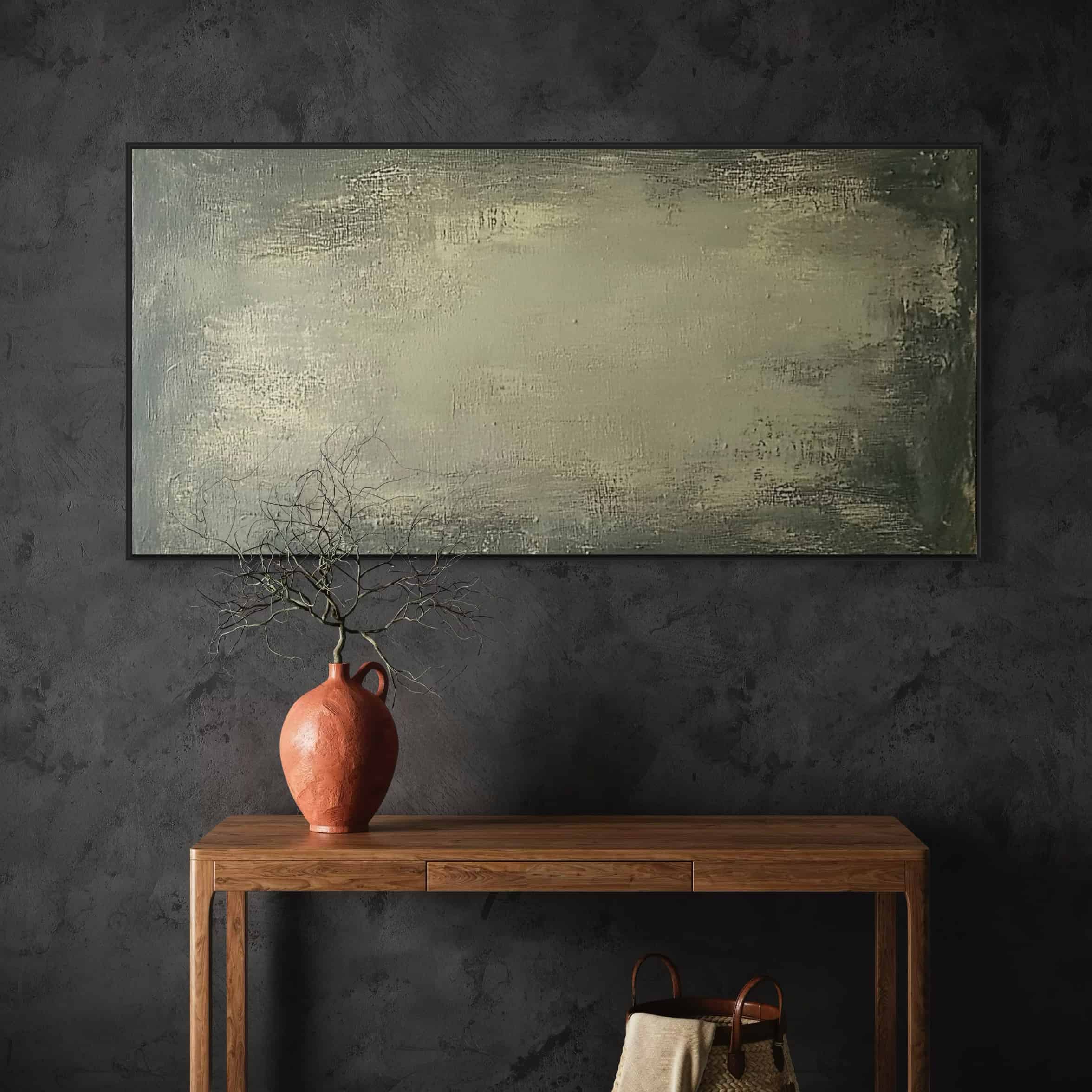 GREEN ABSTRACT ART "SERENE ABYSS"