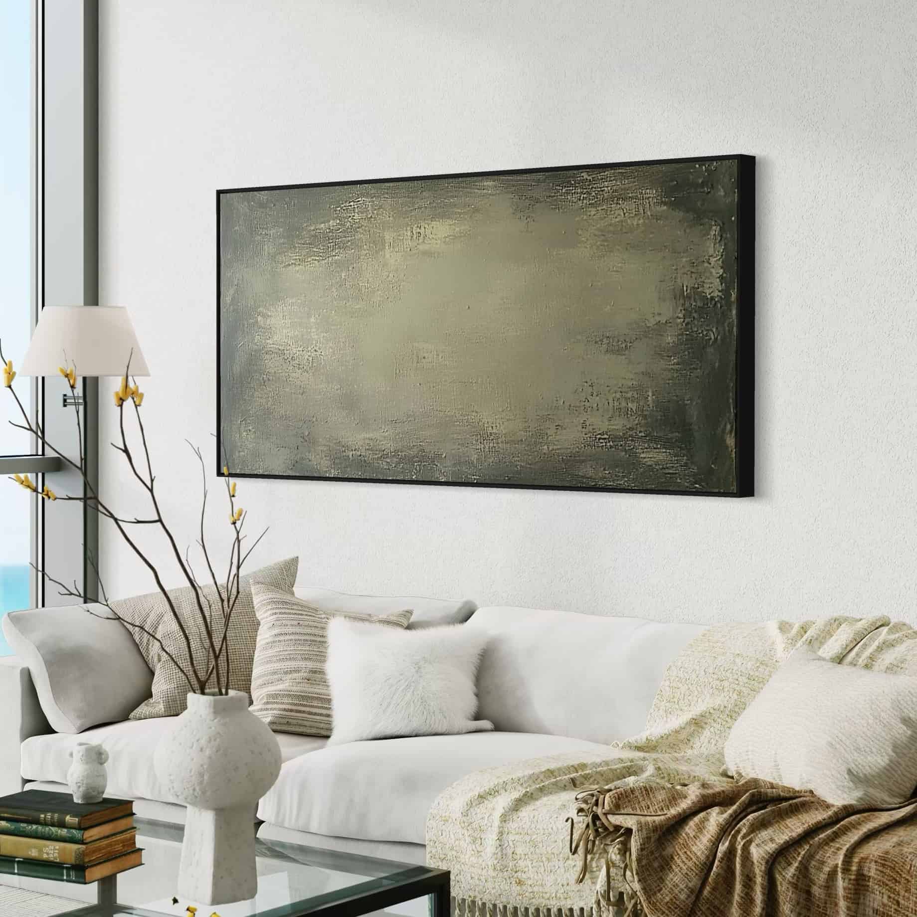 GREEN ABSTRACT ART "SERENE ABYSS"