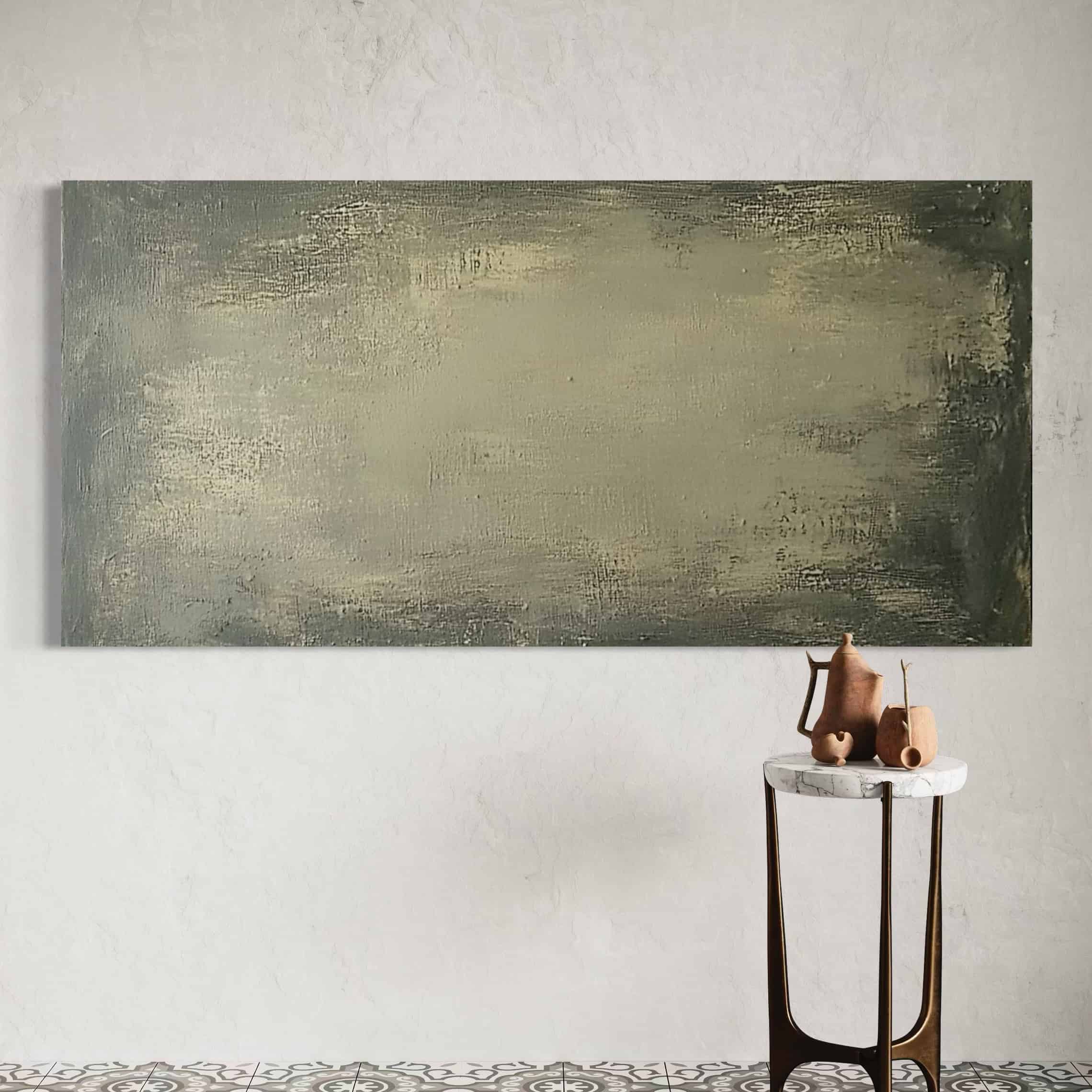 GREEN ABSTRACT ART "SERENE ABYSS"