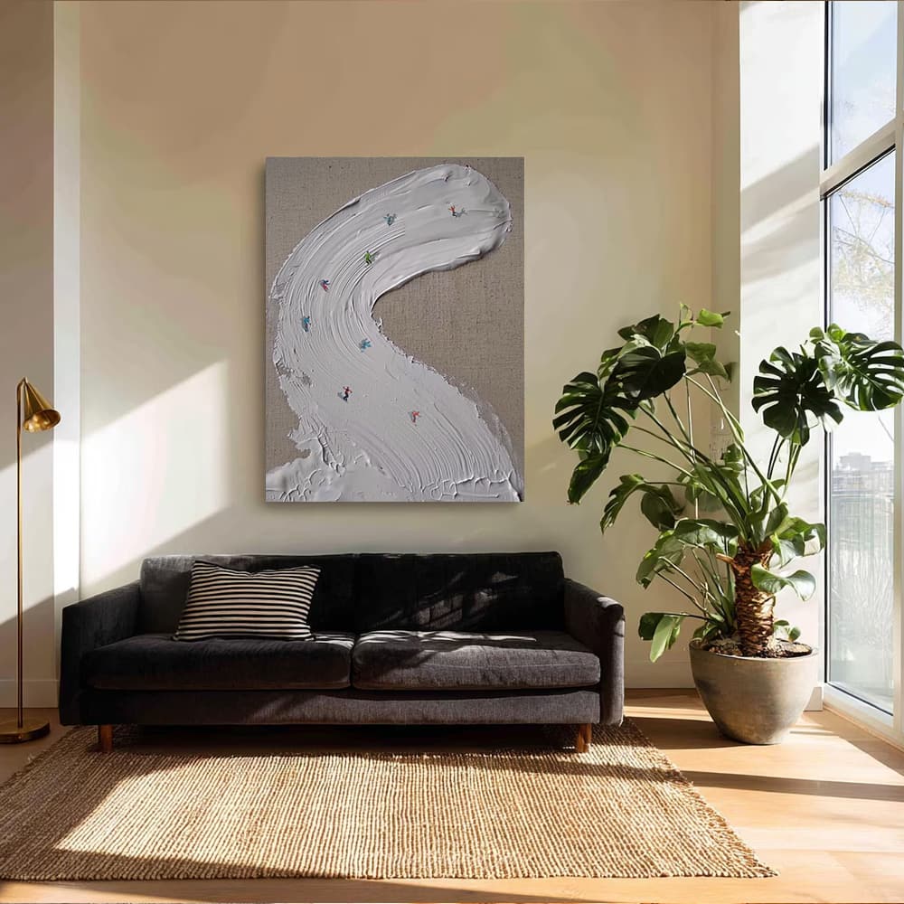 MINIMALIST ART "THE BRUSHSTROKE RIVER"