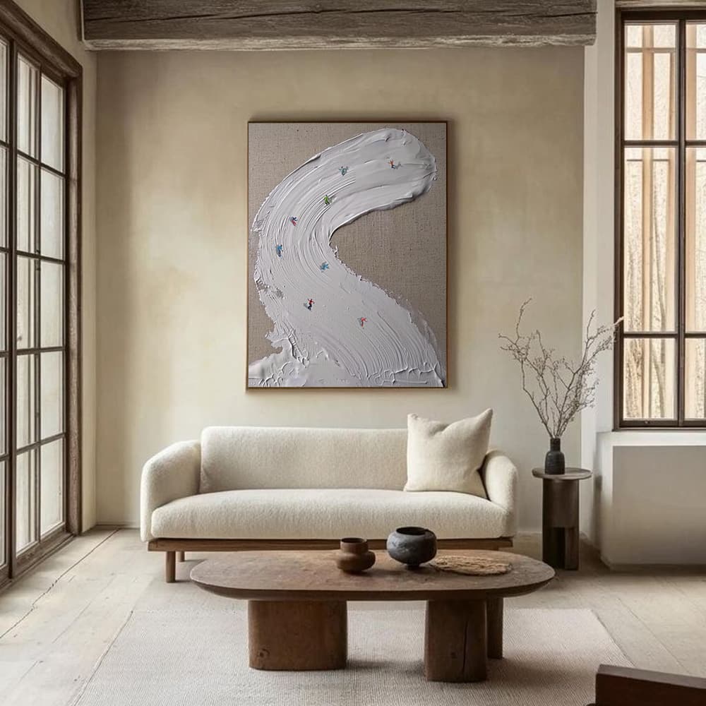 MINIMALIST ART "THE BRUSHSTROKE RIVER"