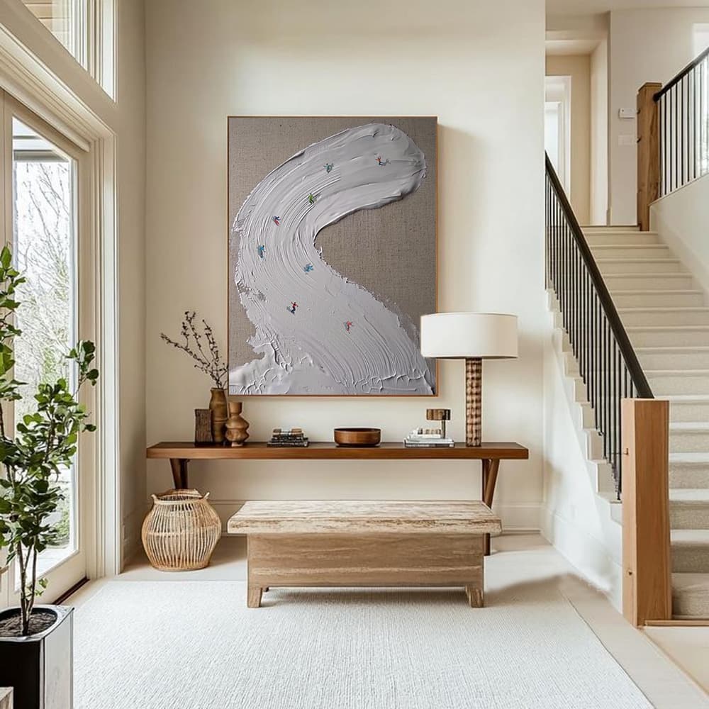 MINIMALIST ART "THE BRUSHSTROKE RIVER"