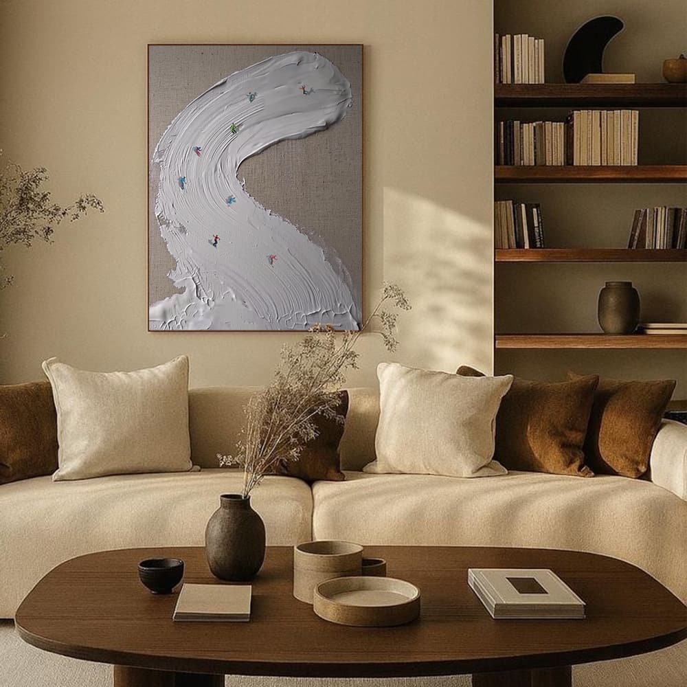 MINIMALIST ART "THE BRUSHSTROKE RIVER"