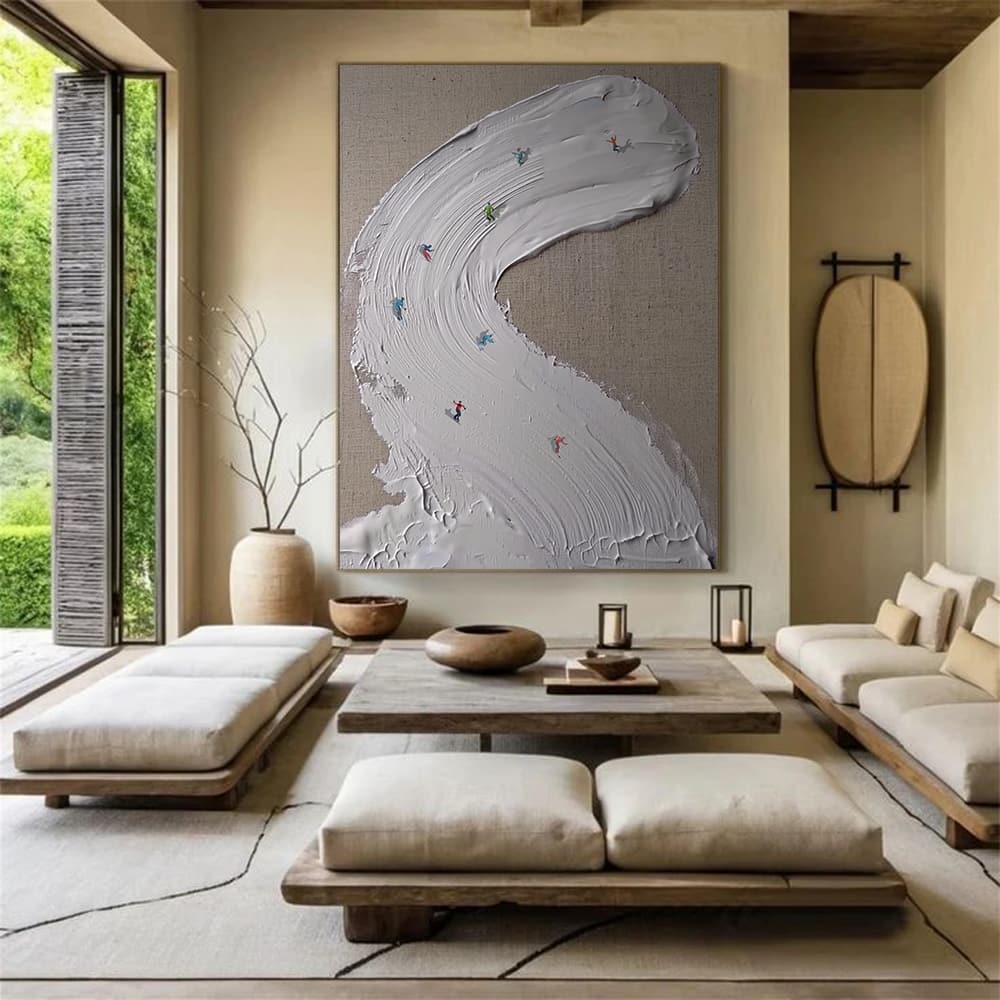 MINIMALIST ART "THE BRUSHSTROKE RIVER"
