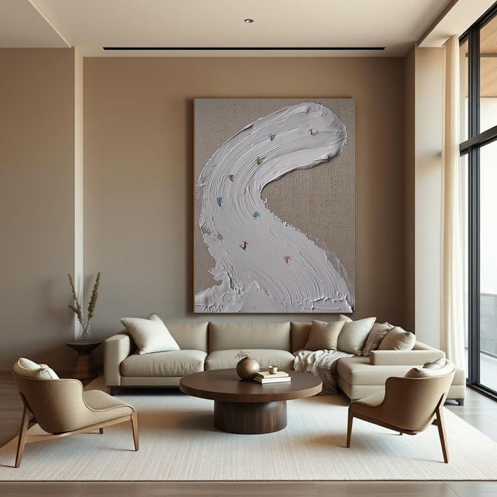 MINIMALIST ART "THE BRUSHSTROKE RIVER"