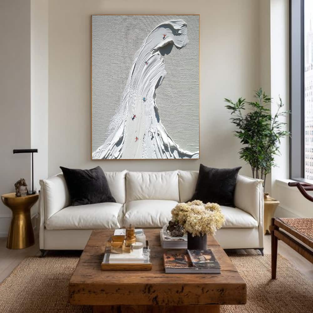 MINIMALIST ART "THE GREAT WHITE WAVE"
