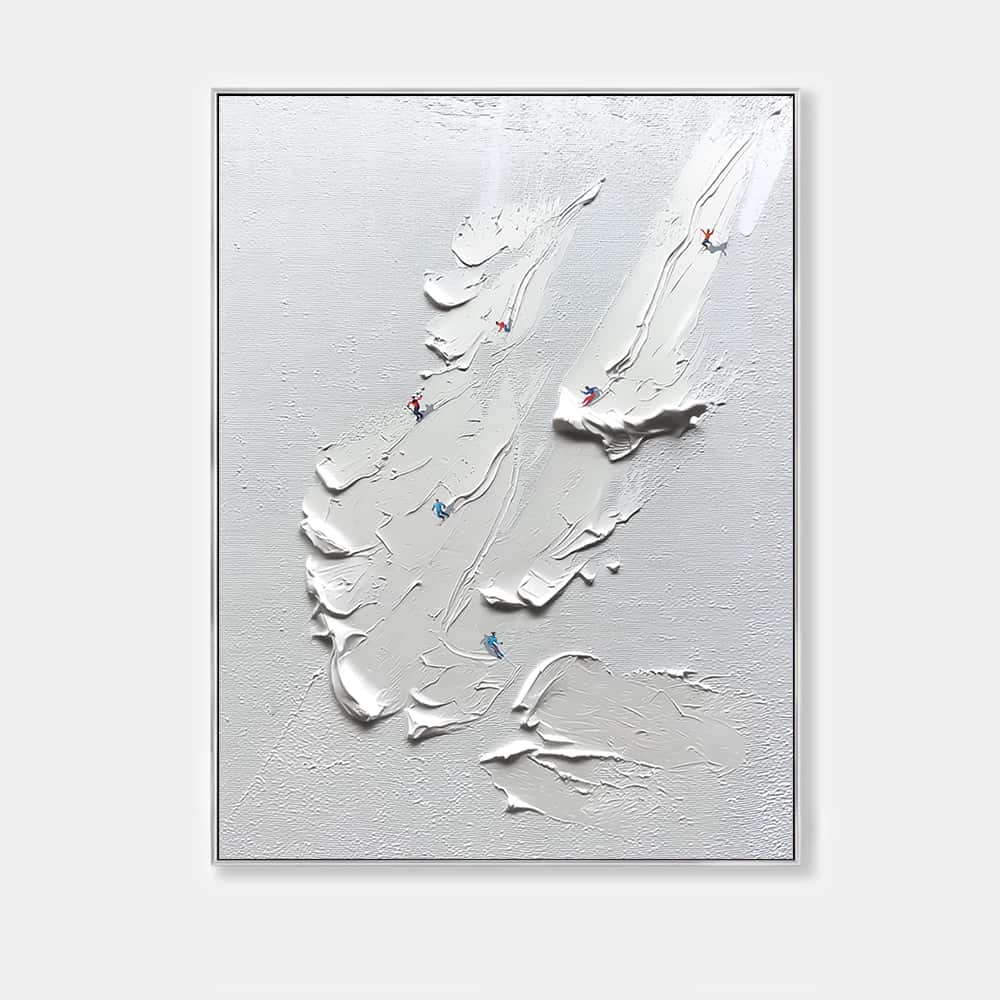 MINIMALIST ART "THE WHITE CASCADE"