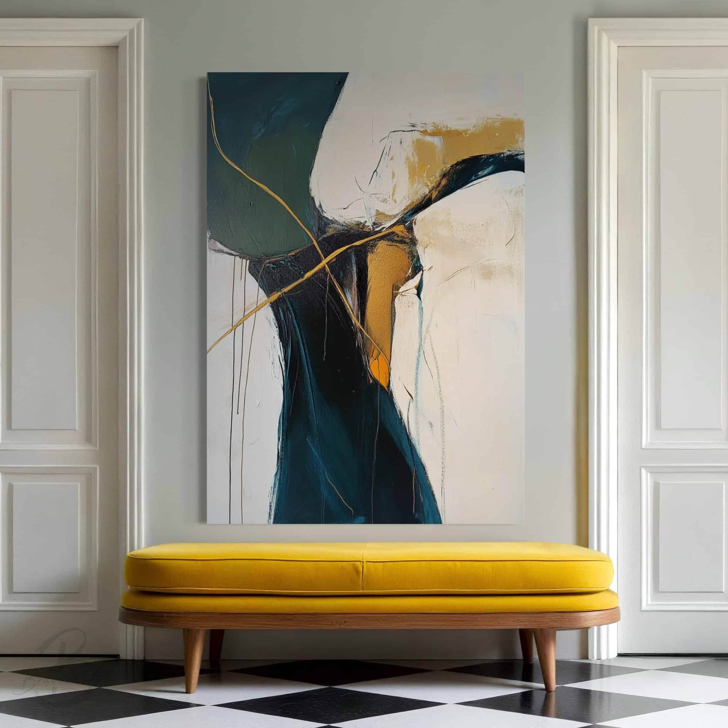 ABSTRACT ART "GOLDEN VEINS"