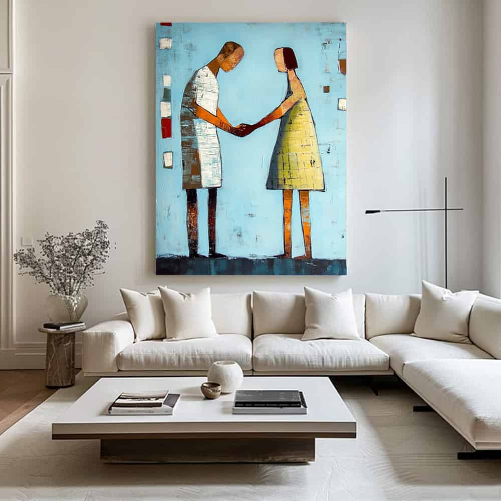 MODERN FIGURATIVE ART "THE PACT"