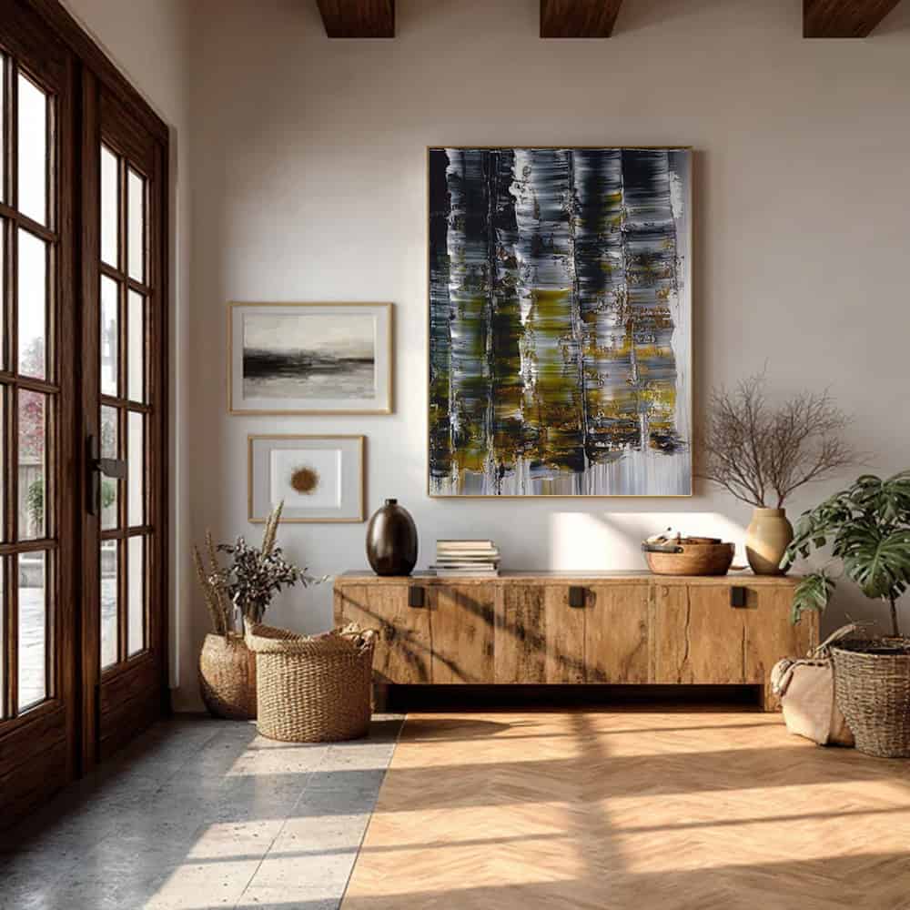 RICH TEXTURED ART "GILDED FOREST"