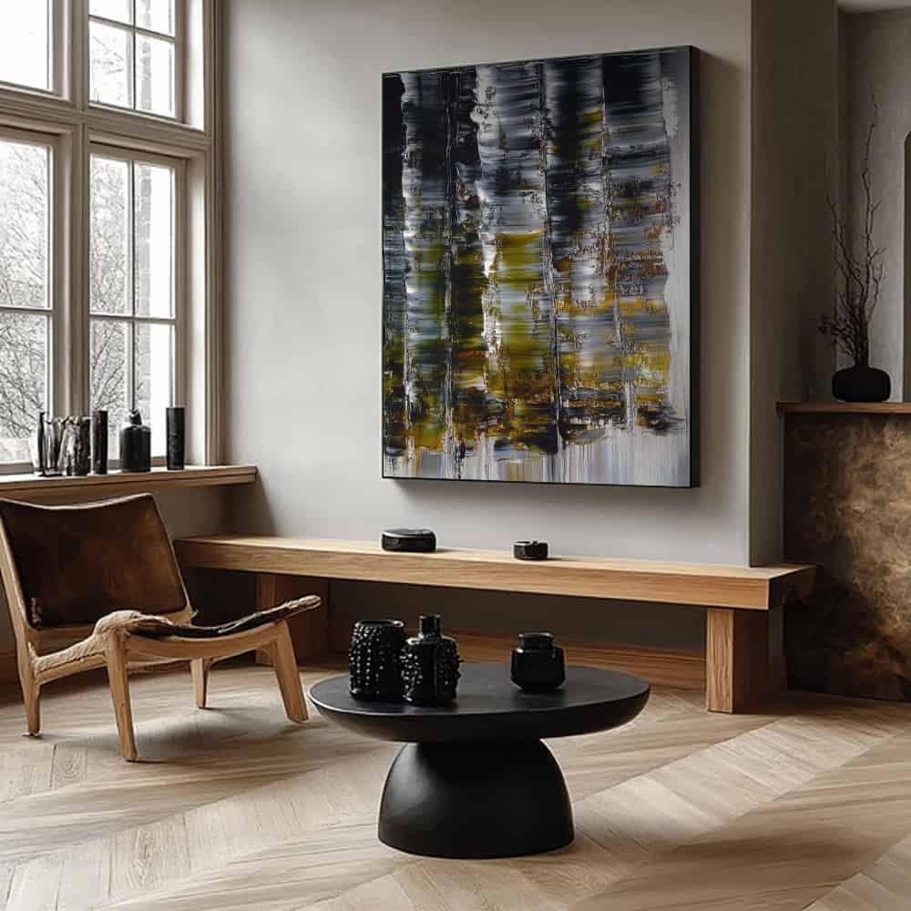 RICH TEXTURED ART "GILDED FOREST"
