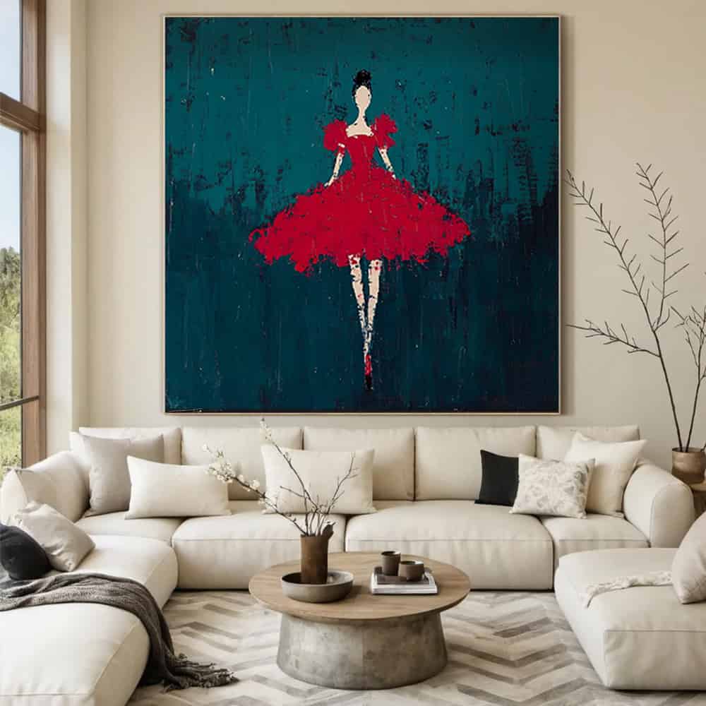 RICH TEXTURED ART "SCARLET SOLO"