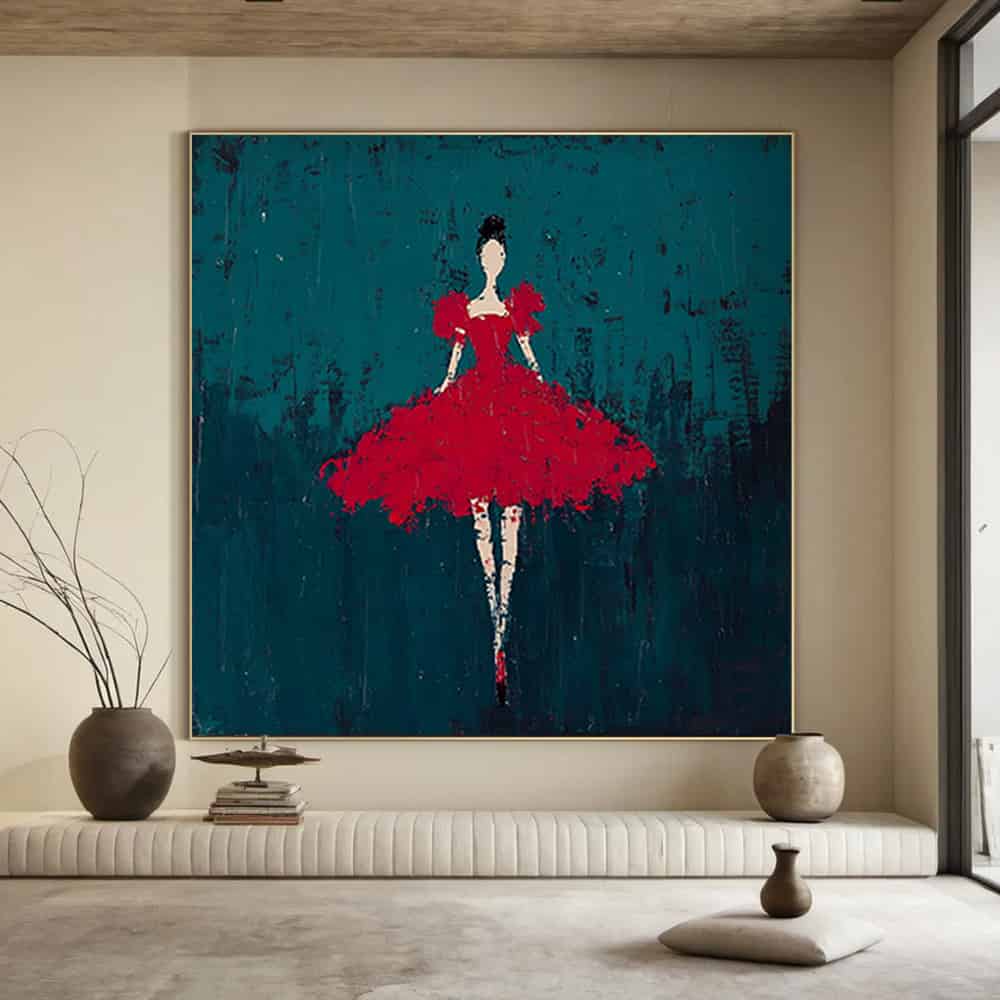 RICH TEXTURED ART "SCARLET SOLO"