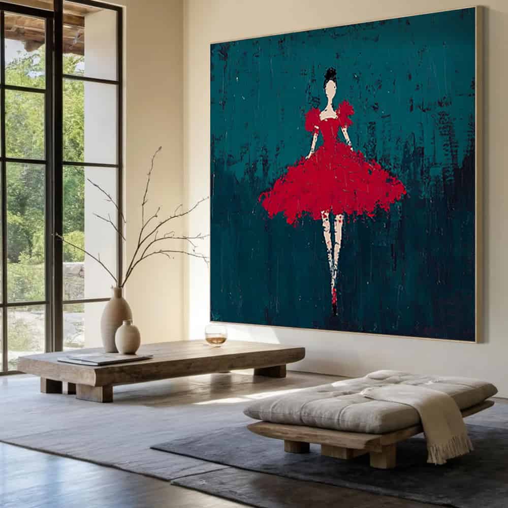 RICH TEXTURED ART "SCARLET SOLO"