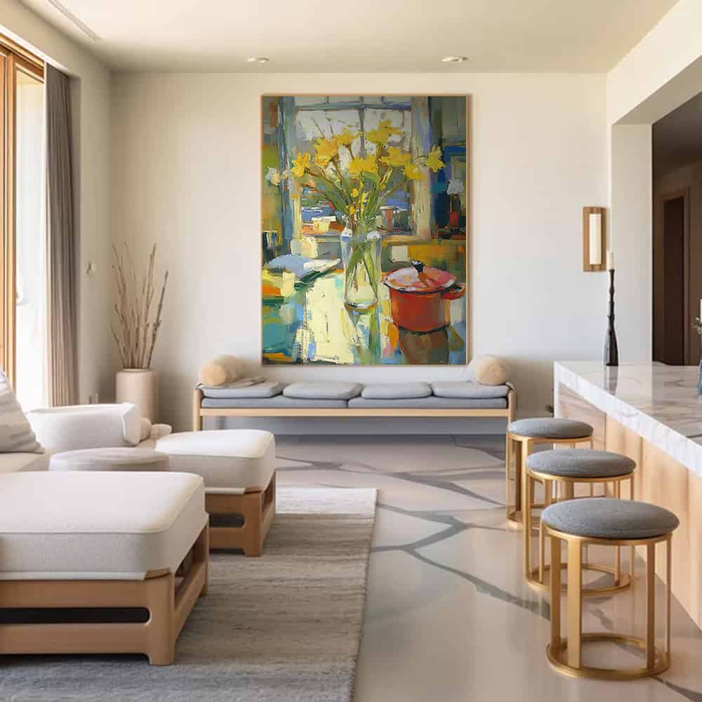 RICH TEXTURED ART "SUN-KISSED TABLE"