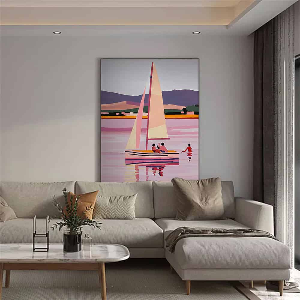 SUMMER BEACH ART "ROSY HORIZON"