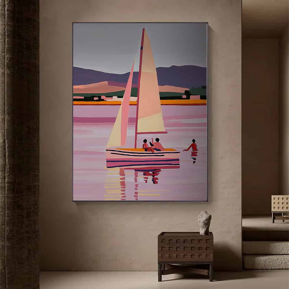 SUMMER BEACH ART "ROSY HORIZON"