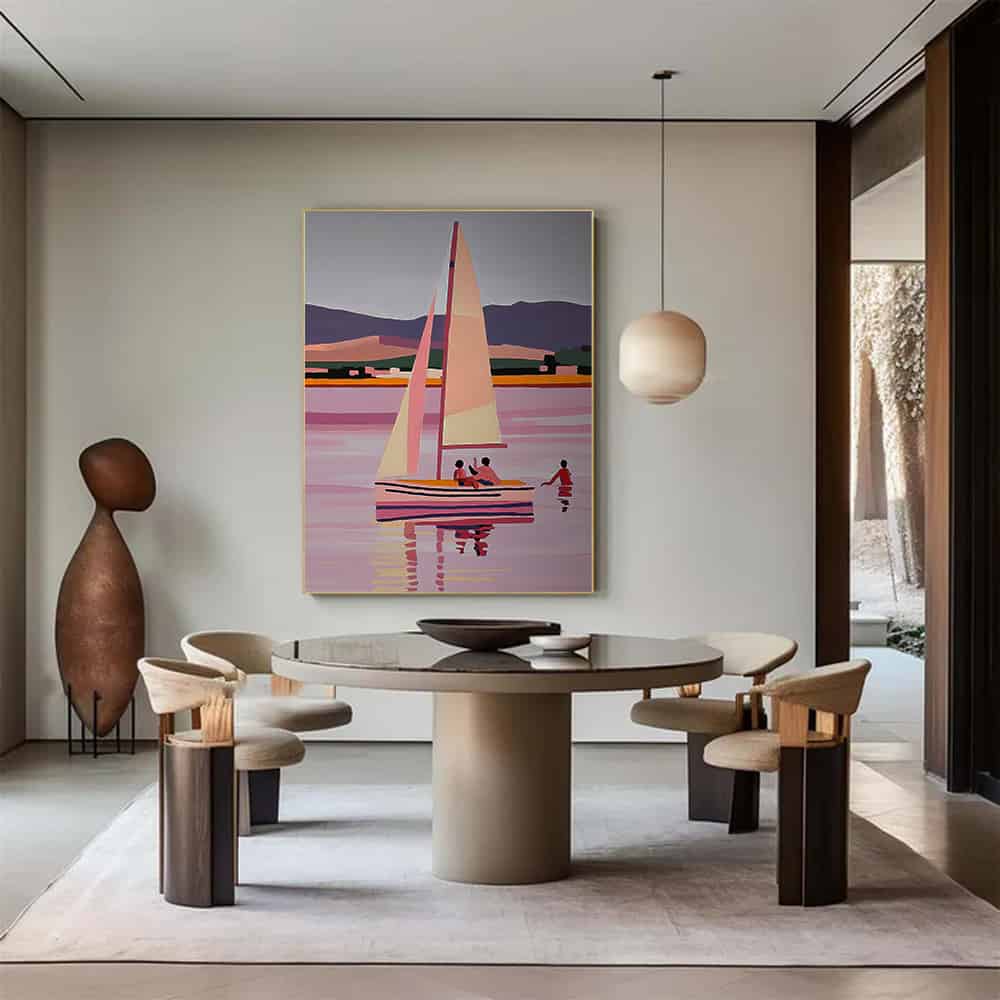 SUMMER BEACH ART "ROSY HORIZON"