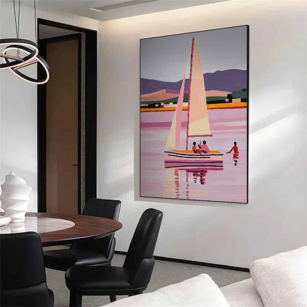 SUMMER BEACH ART "ROSY HORIZON"