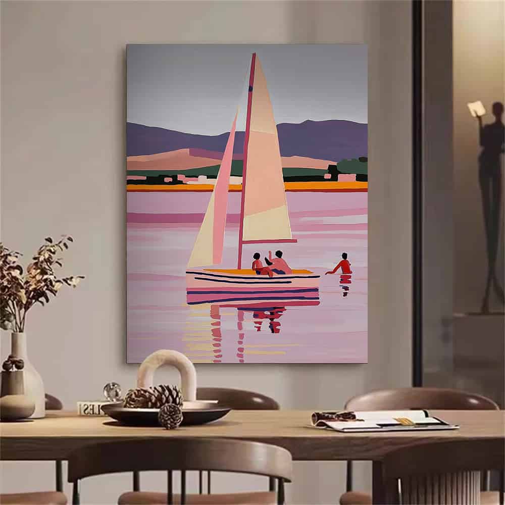 SUMMER BEACH ART "ROSY HORIZON"