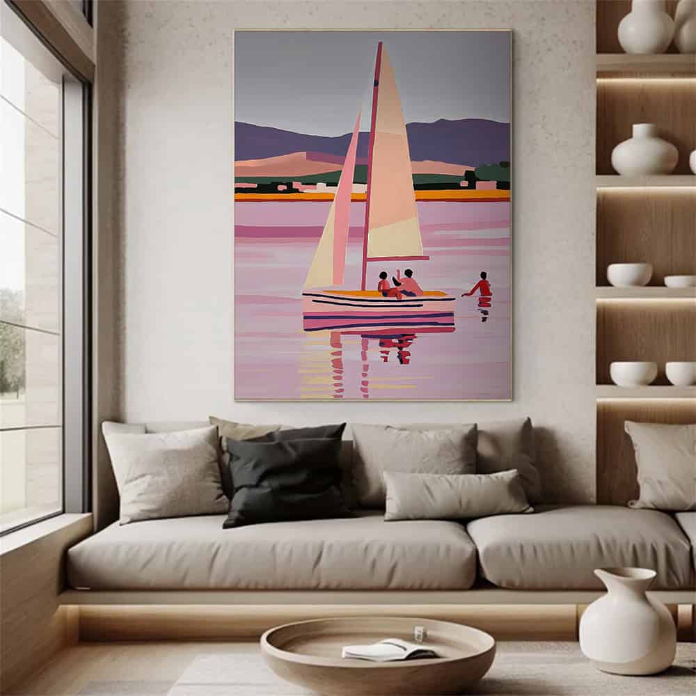 SUMMER BEACH ART "ROSY HORIZON"